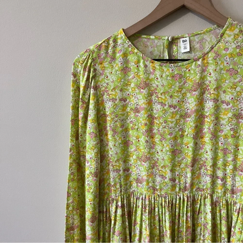 BP Print Long Sleeve Dress